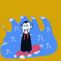 vampire at beach