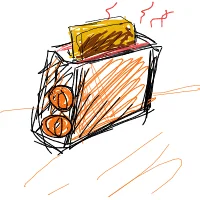 bread in toaster ejecting