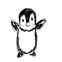 excited penguin