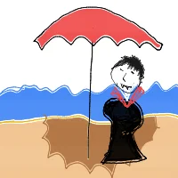 vampire at beach