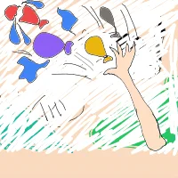throwing water balloon