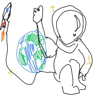 astronaut floating away