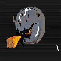 Moon eating cheese, drawn by brzoza in Artbitrator