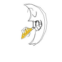 moon eating cheese