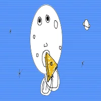 moon eating cheese