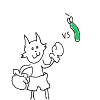 cat vs cucumber