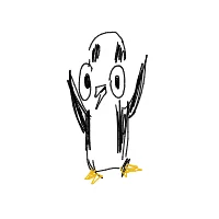 excited penguin