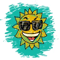 sun wearing sunglasses