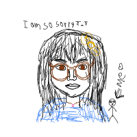 Playful portrait with glasses and blue clothing