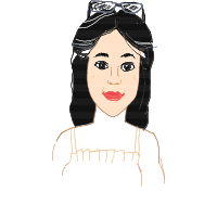 Carefully drawn portrait with sunglasses resting on the head