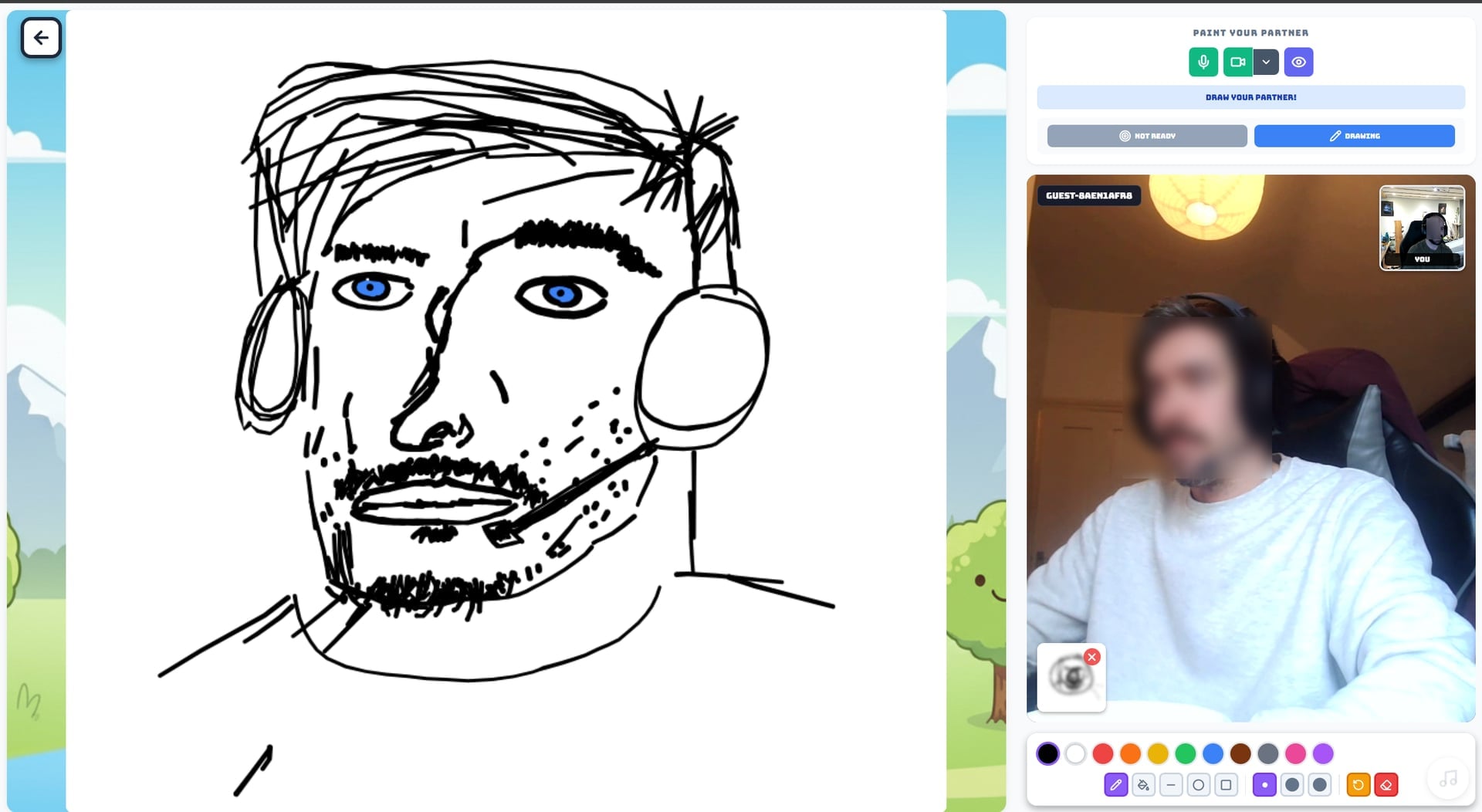 Paint Your Partner - couples drawing game