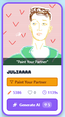 Paint Your Partner - individual portrait drawing