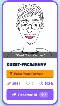 Paint Your Partner - couple portrait sketch