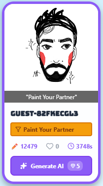 Paint Your Partner - creative couple drawing