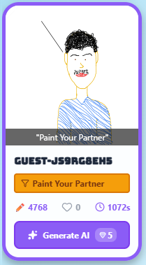 Paint Your Partner - partner portrait attempt